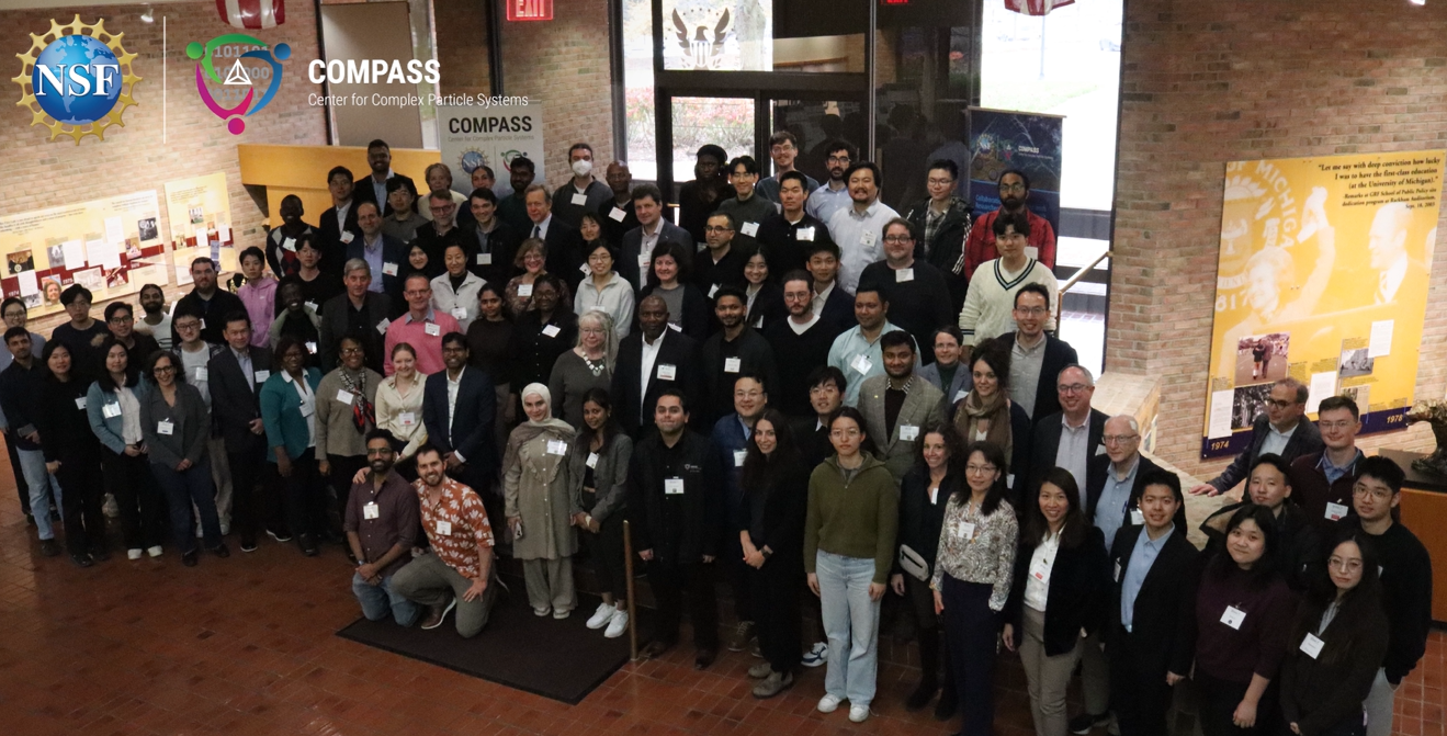 COMPASS Center for Complex Particle Systems team and partners, with NSF and COMPASS branding.